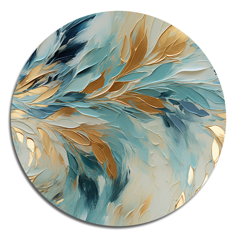Rosston - Marbre rond, art en métal, H 29 po x l 29 po