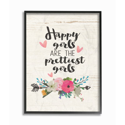 « happy filles prettiest », art encadré Southington