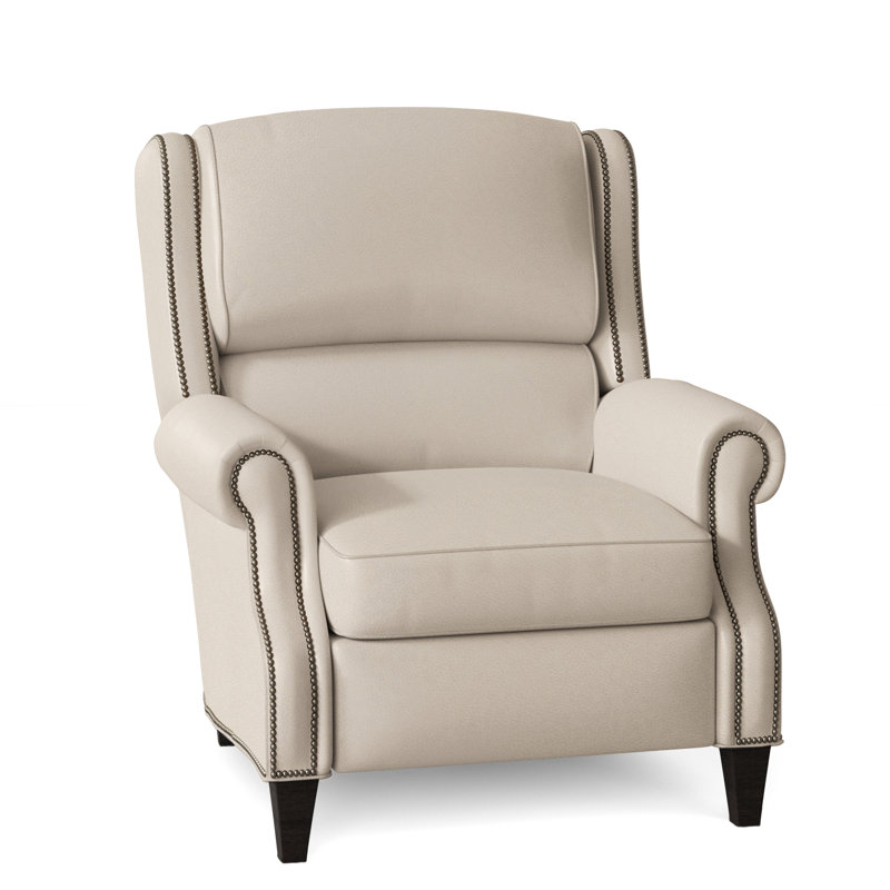 Huss Recliner, Plantation, Manual, Empyrean Mist Genuine Leather
