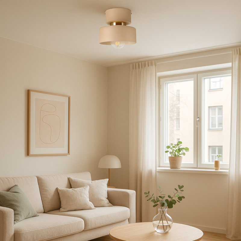 Flush Mount, Beige