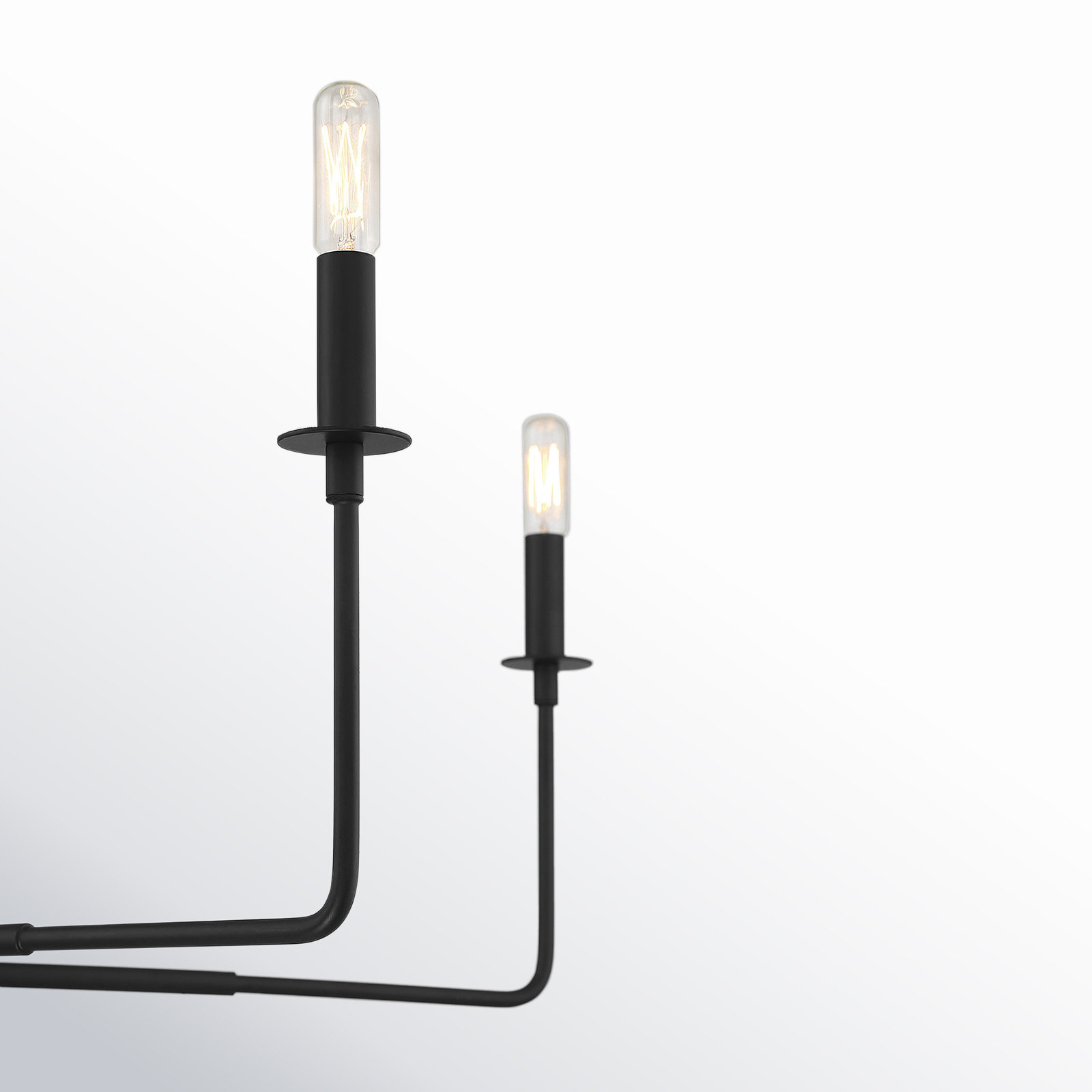 Alysa 6 - Light Candle Style Classic Chandelier, Matte Black