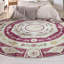 Tapis ivoire et rouge noué à la main de haute qualité