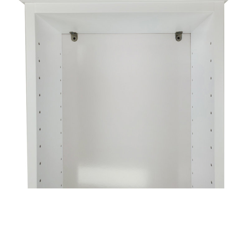 Coord Lemonwood On The Wall Cabinet, White Enamel, 19.5" H X 15.5" W X 4.25" D