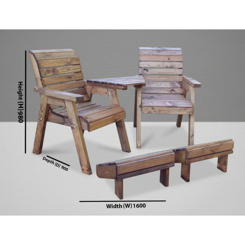 Farrar Solid Wood Outdoor Bench, Grey