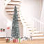 Arbre de Noël artificiel mince enneigé 9 pi de hauteur avec des branches réalistes et 1014 pointes