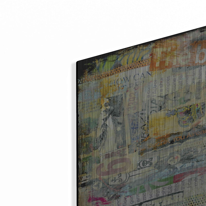 17 Stories «In the Mix I» par Erin Ashley, art mural en métal, H 24 po x l 12 po