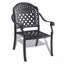 Ensemble de 7 pièces de mobilier de patio en aluminium coulé, avec cadre noir et coussins de siège rouges