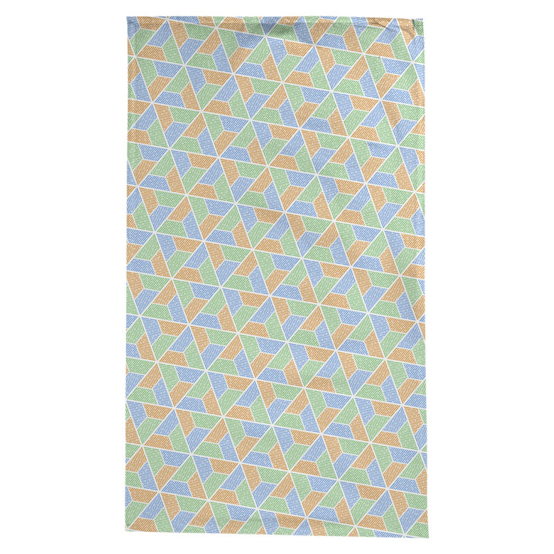 Nappe trapézoïdale Leffel, Vert / orange / bleu
