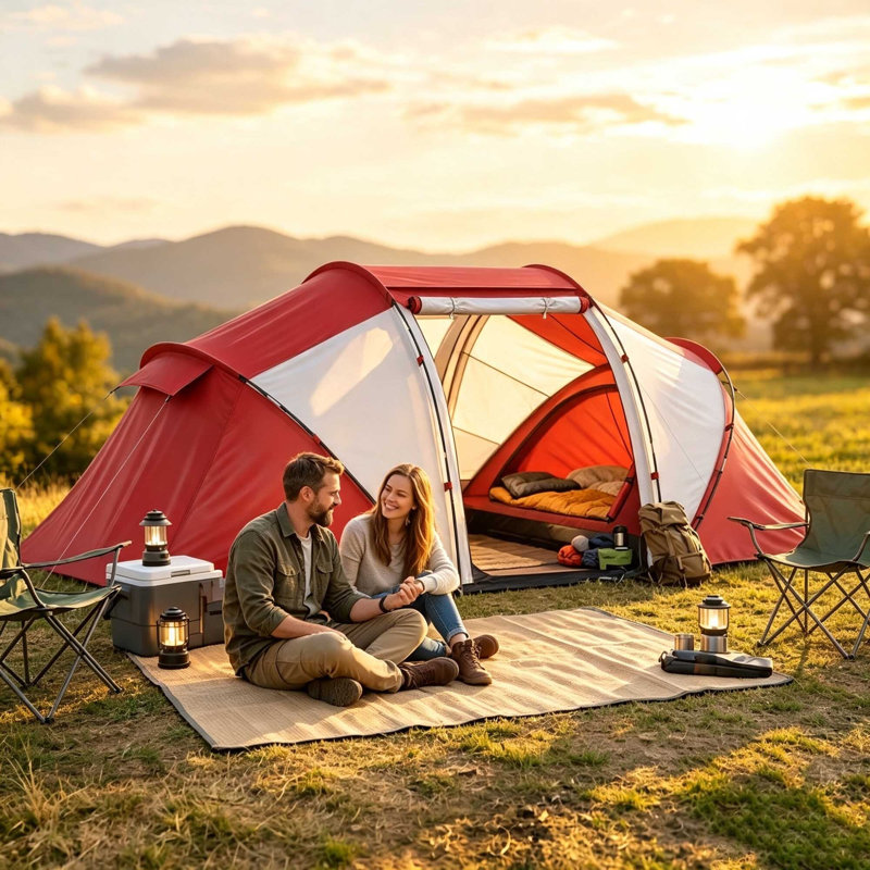 6 Person Tent, Multicolor