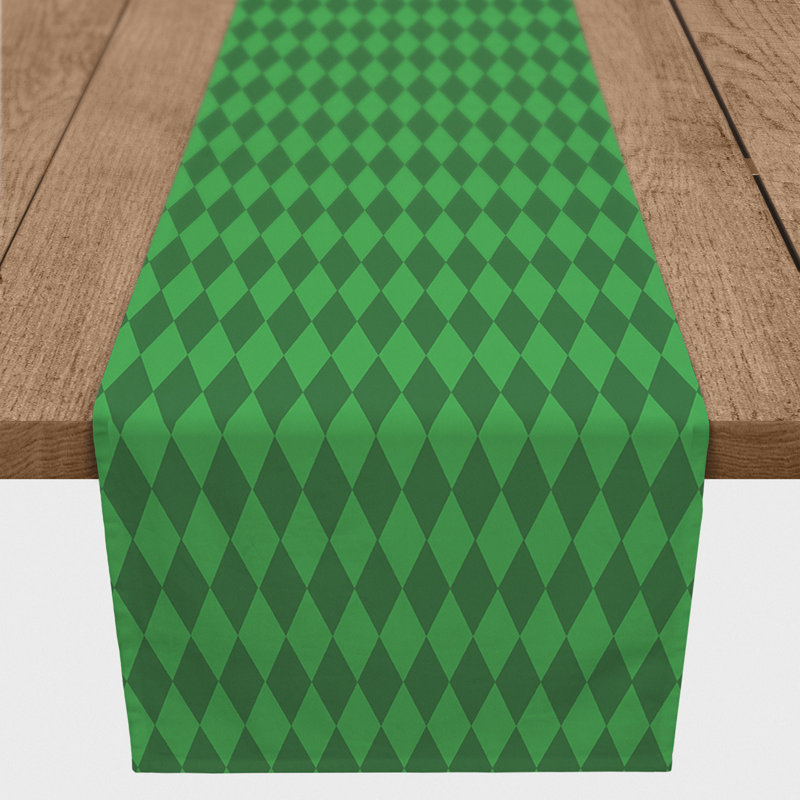 Backsten Argyle St. Patrick's Day Table Runner, 16" L x 72" W, Geometric 2