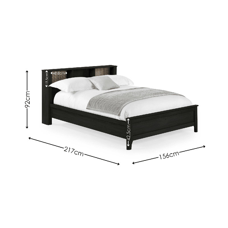 Georgio Storage Bed, Double (4'6), Black