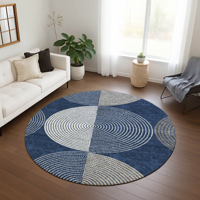 Tapis géométrique intérieur / extérieur lavable à la machine Jenning ACN2281