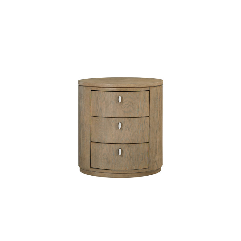 Table de chevet ovale - Caramel