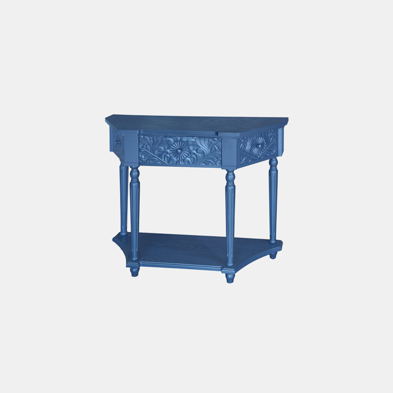 Allysandra 39.37'' Console Table, Navy Blue