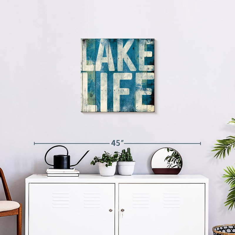 Bleu clair Tergel Lake Life, H 20 po x l 20 po