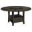 Kellea Round Dining Table with Removable Lazy Susan in Dark Cocoa