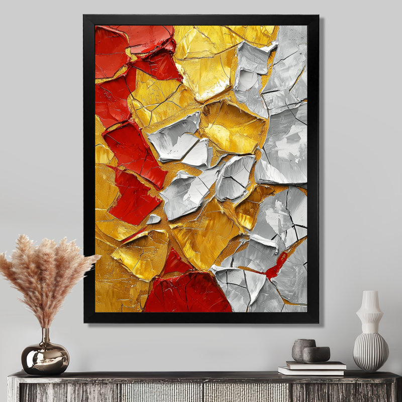 Stannard - Abstract Canvas Art Print, 40" H x 30" W, Black, Picture Framed