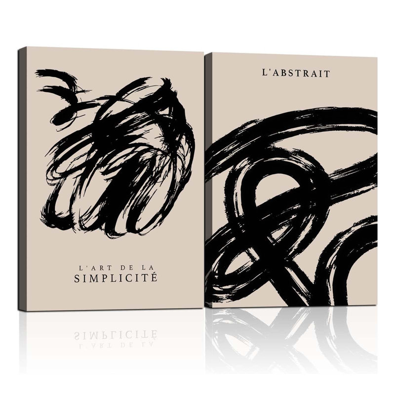 2 Piece Wrapped Canvas Wall Art