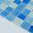Hand Painted 12" x 12" Glass Grid Mosaic Tile-80638389