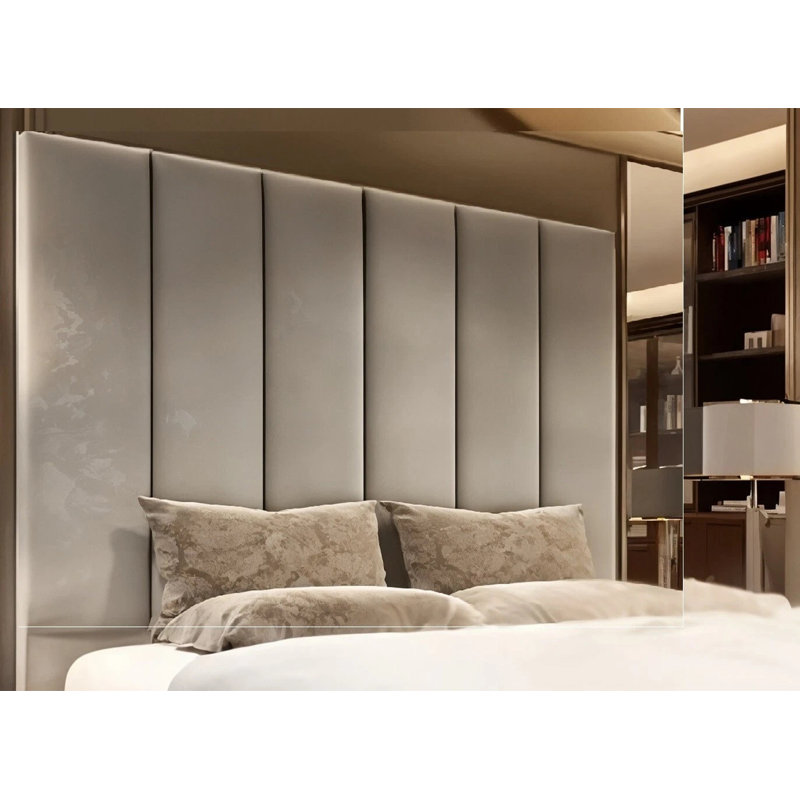 Upholstered Headboard, Black, Small Double (4')