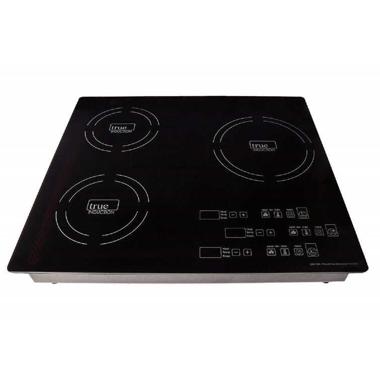 True Induction TI-2C Protable UL1026 Certified, 23-inch Dual Induction  Cooktop 1800W Glass-Ceramic Top