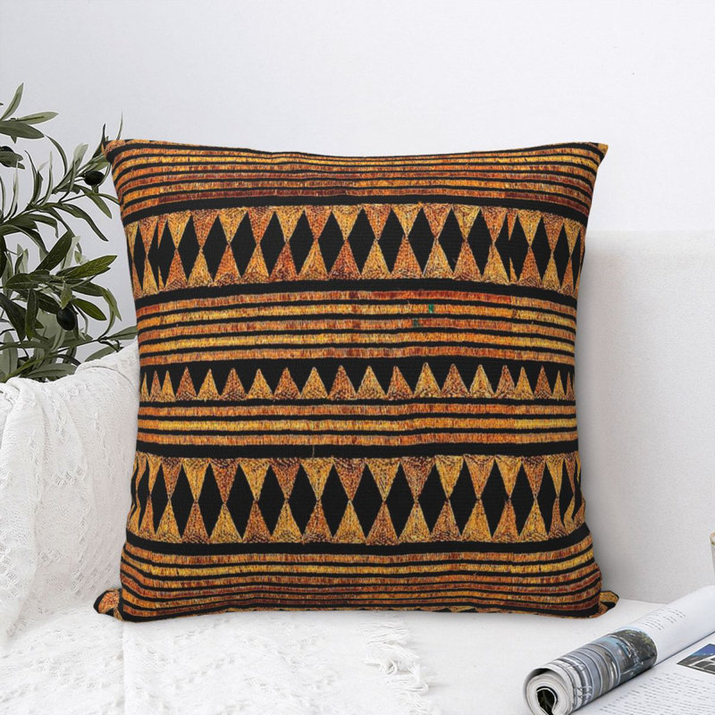 Gueye Geometric Square Throw Pillow Cover