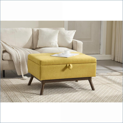 Repose-pieds avec rangement, bois massif de style Mid-Century moderne, 31,5 x 23,23 x 17,72, salon, entrée, salle familiale | Bois
