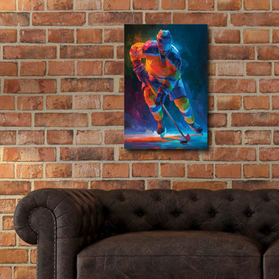  'Hockey Legend 1' by Ann Klee Acrylic Glass Wall Art, 16" x 24"
