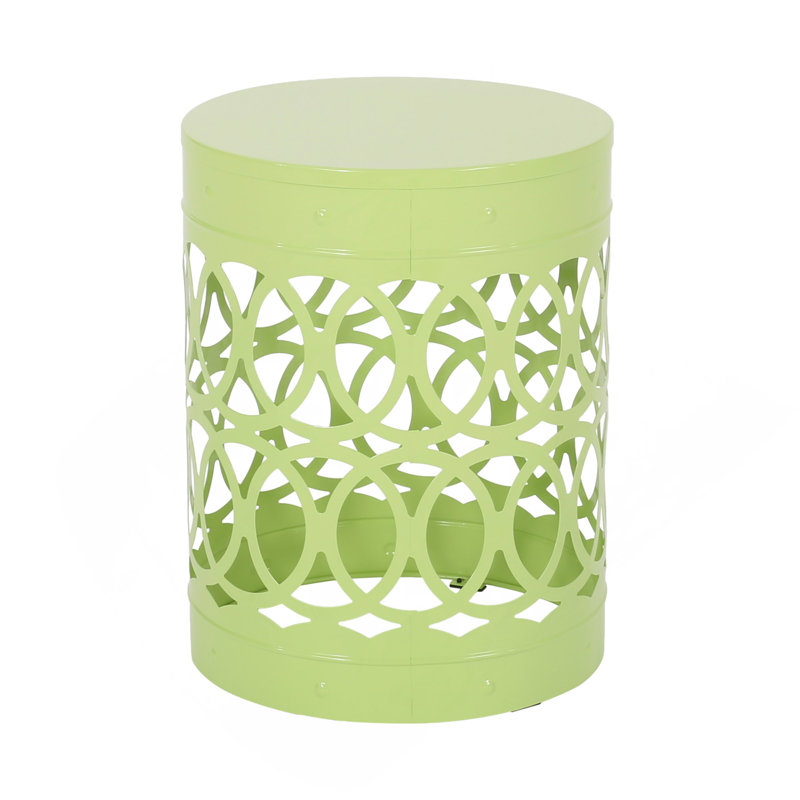 Grande table de bout d'extérieur en métal, Vert