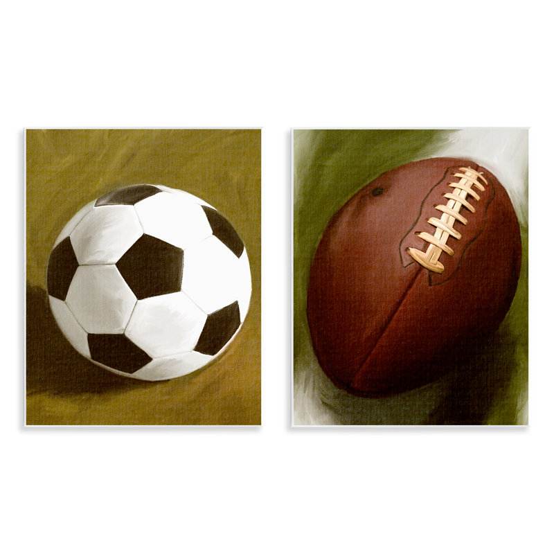  «Soccer & Football», art mural traditionnel par Regina Moore