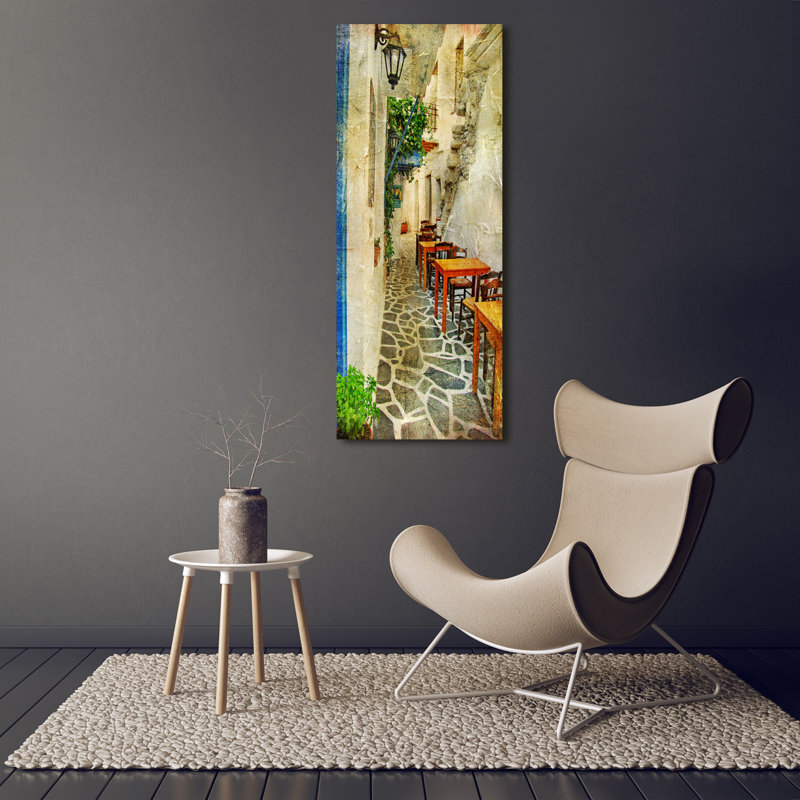 Greek Taverns - Wrapped Canvas Print