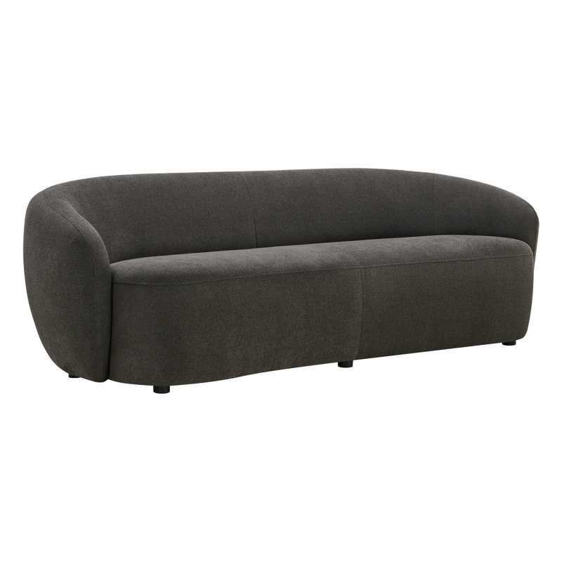 Canapé courbé, Polyester gris anthracite Elite