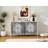 Sideboard Buffet Cabinet, Storage Cabinet With Storage,Modern Storage Cabinet With 4 Doors & Adjustable Shelves For Living Room, Dining Room, Kitchen And Entryway-1287434535