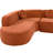 Boneless 122" Large Chenille Curved Sectional-1345376840