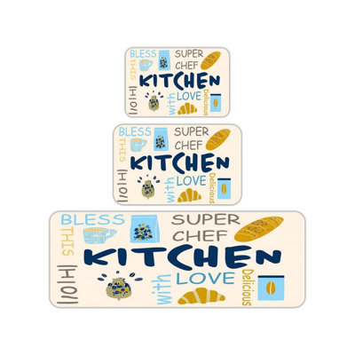Tapis de cuisine 3 pièces Bless This Kitchen