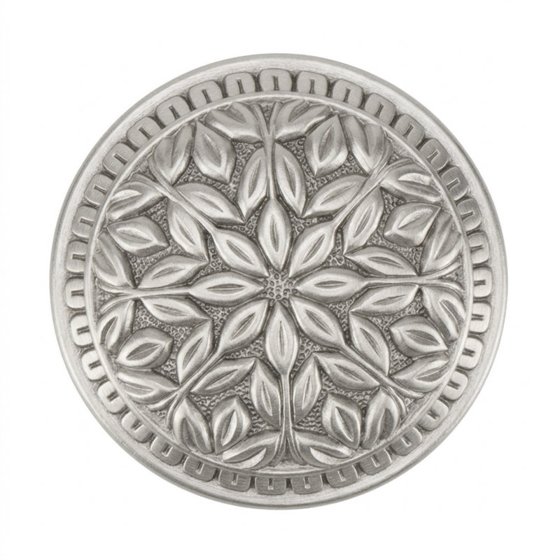 HAMPTON KNOB; CLEAR CRYSTAL, SATIN NICKEL