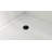 DreamLine SlimLine 36 inch D x 36 inch W x 2 3/4 inch H White Neo-Angle Shower Base with 2 inch Matte Black Corner Round Drain-118321746