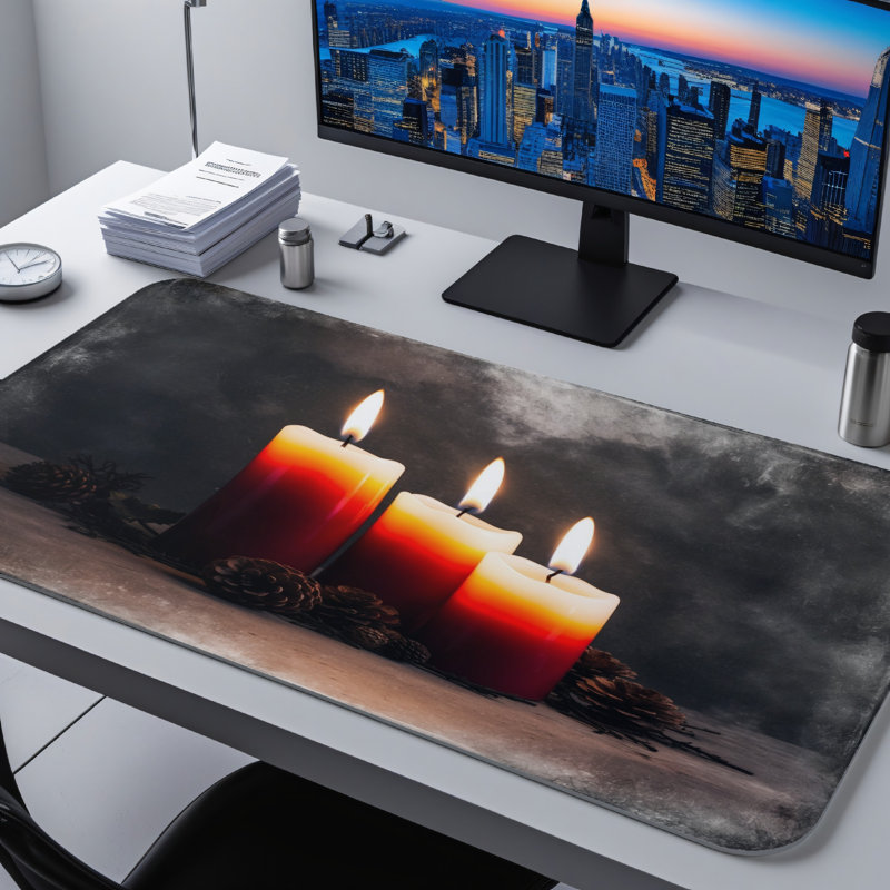 Polyester Desk Pad, 31.5x15.5