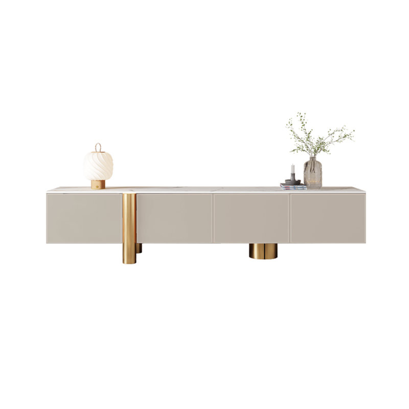 Meuble télé moderne et luxueux, 94.49", Beige