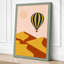 Balloon Over Desert Retro - Wrapped Canvas-1640842033-1640842044