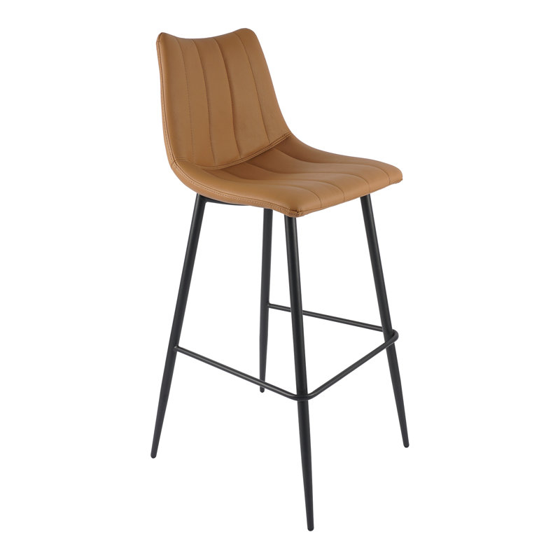 Finnigan Counter & Bar Stool, Light Brown/Faux Leather, Bar Stool (30" Seat Height)