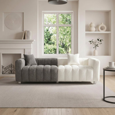 Canapé modulaire, conception ergonomique moderne avec coussins en mousse haute densité
