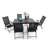 6 - Person Patio Dining Set with Extendable Rectangular Table