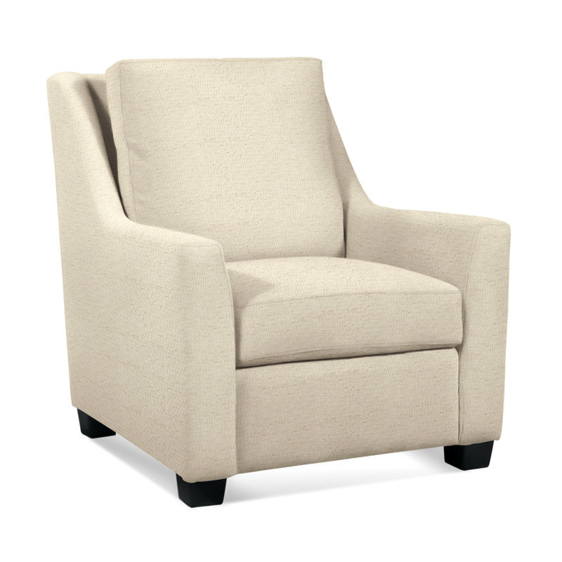 Upholstered Accent Chair, Black, Ivory Crypton Performance; 0886-91