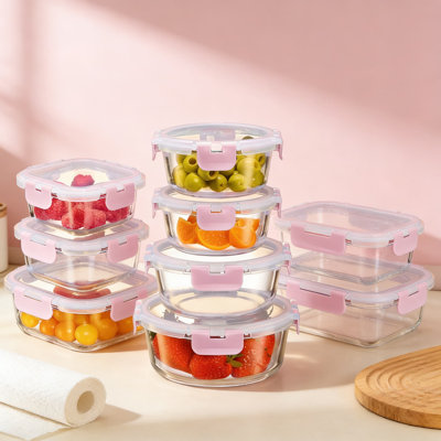 Glass Food Storage Containers With Lids - 24 Piece Set, Leak Proof And Airtight, Borosilicate Glass, Microwave, Oven, And Dishwasher Safe For Meal Prep, Leftovers, And Pantry Organization
