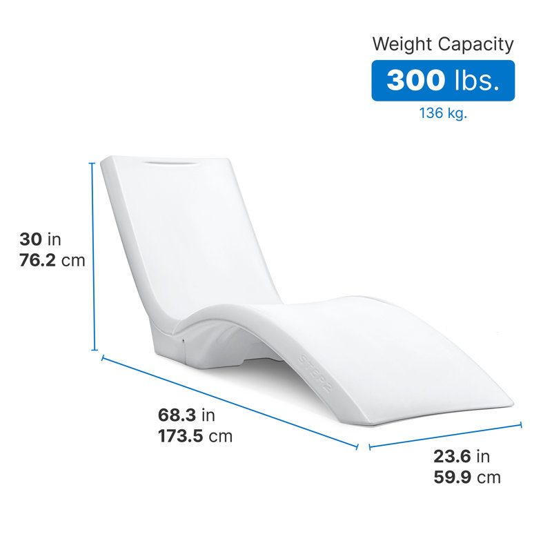 Step2 White Weighted Vero Pool Lounger and Patio Chaise