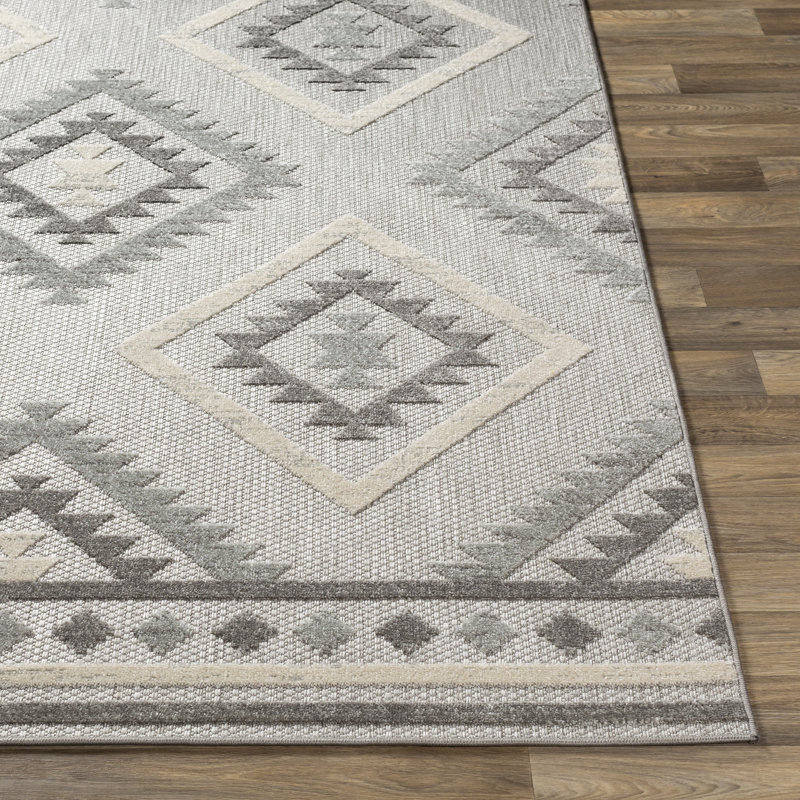 Lyell Southwestern Indoor / Outdoor Rug, Rectangle 7'10" x 10'3"