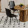 42" Modern Round Dining Table Set Fluted For 4-6 Person