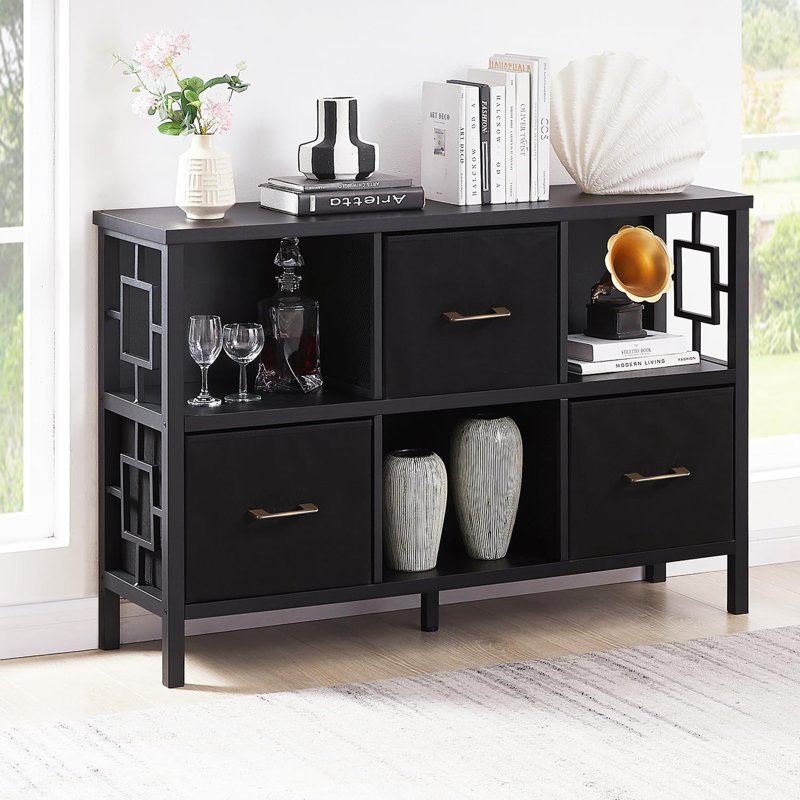 Ravikant Storage Bookcase, Black