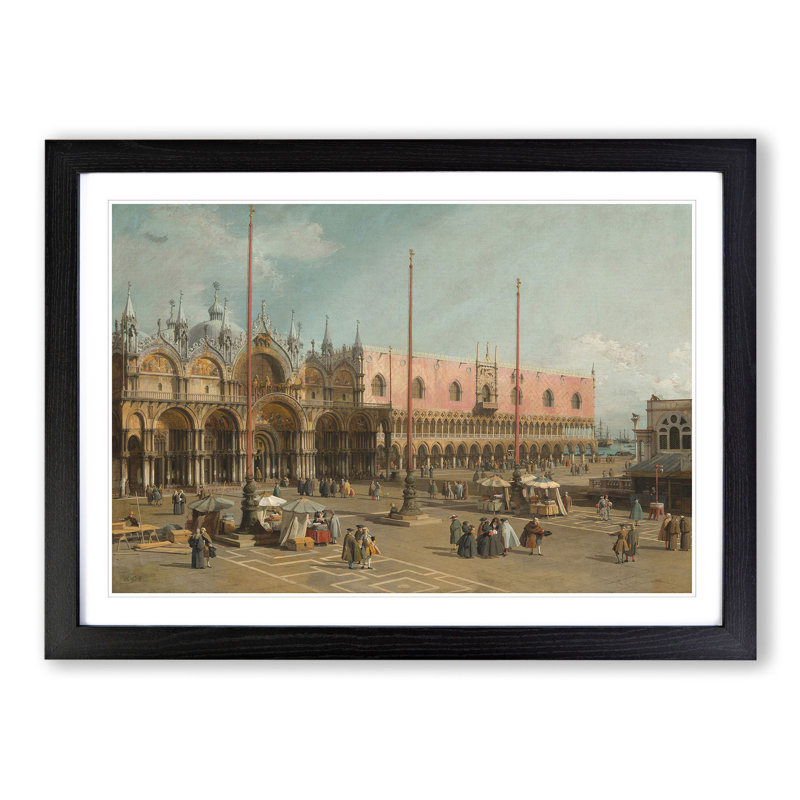 The Square of Saint Mark by Giovanni Canaletto - Framed Print, 48cm H x 65cm W x 2cm D, Black Framed
